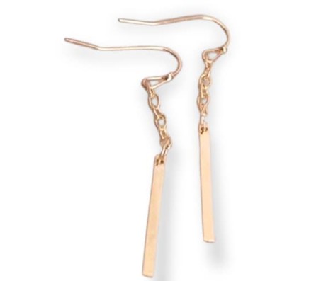Stick Bar Style Long Needle Gold Plated Fashion Hanging Sui Dhaaga Drop & Dangle Earrings For Women & Girls Gold