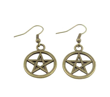 Supernatural Dean Winchester Pentagram Protective Earring Jewelry Accessory For Girls and Women
