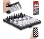 13 cm Mini Foldable Pocket Size Magnetic Travel Chess Set Board Game Educational Toys for Kids and Adults