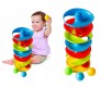 7 Layer Stacking Drop and Go Ball Drop and Swirl Rolling Ball Tower Ramp Development Educational Toy Set for Baby and Toddler Multicolor