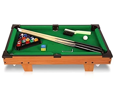 Big Large 81.5 cm Mini Pool Snooker Table Wooden Billiard Board Set Indoor and Outdoor Game for Adults and Kids Multicolor