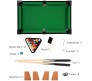 Big Large 81.5 cm Mini Pool Snooker Table Wooden Billiard Board Set Indoor and Outdoor Game for Adults and Kids Multicolor