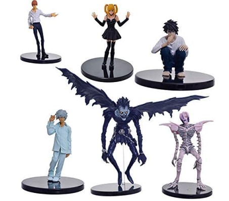 Death Note Action Figure Set of 6 Size 6-20CM Miniature Toy for Car Dashboard, Decoration, Cake Topper, Office Desk & Study Table Multicolor