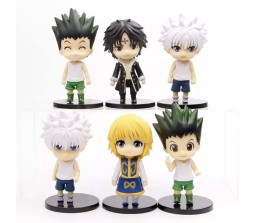 Hunter x Hunter Action Figure Set of 6 Size 10cm Miniature Toy for Car Dashboard, Decoration, Cake Topper, Office Desk & Study Table Multicolor