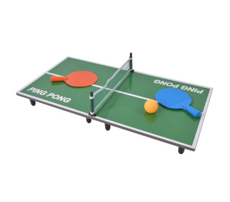 Mini 60 cm Table Tennis Portable Lightweight Sturdy Folding Indoor Table 2 Table Tennis Paddles and 2 Ping Pong Balls Game Set Toy for Kids