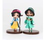 Set of 6 Cute Princess Action Figure Set Or Cake Topper Decoration Merchandise Showpiece of Jasmine Aurora Alice Jane Belle Snow White to Keep in Office Desk Table Gift Multicolor