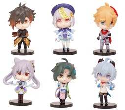 Set of 6 Genshin Impact Anime Figures 10 cm for Car Dashboard, Cake Decoration, Office Desk and Study Table Multicolor