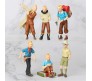 Set of 6 The Adventures of Tintin Figures 8-10 cm for Car Dashboard, Cake Decoration, Office Desk and Study Table Multicolor