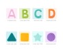 Shape Sorter Toys with Color ABCD Alphabet Building Blocks Brain Development Learning Toy for Babies and Toddlers 1 to 2 Years Multicolor