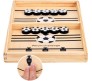 Wooden Fast Sling Puck Game Slingshot Table Ice Hockey Game Fastest Hand Finger Sling Shot Board Game Toy for Party Fun Family Tabletop Game for Kids and Adults (Multicolor)