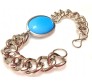 22cm Silver Plated Salman Khan Turquoise Stone Hand Bracelet Metal Being Human Jewellery Lucky Stone Friendship Band for Men & Boys