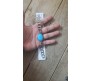22cm Silver Plated Salman Khan Turquoise Stone Hand Bracelet Metal Being Human Jewellery Lucky Stone Friendship Band for Men & Boys