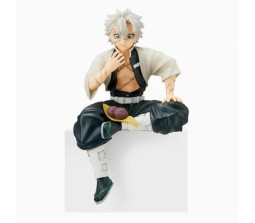 Demon Slayer Sanemi Shinazugawai Sitting Eating Action Figure Height 16 cm for Car Dashboard, Decoration, Cake, Office Desk & Study Table Toy Multicolor