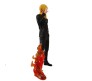 One Piece Anime Sanji Devil Leg on Fire Action Figure [31 cm] for Home Decors, Office Desk and Study Table Collectible Toy Black Multicolor