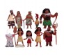 Moana Action Figure Set of 10 Pcs 6-10cm Toy Show Piece Cake Topper Toys for Kids D2