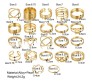 Adjustable Combo of 22 Knuckle Stackable Fashion Statement Gold Multi Finger Rings Pearl Set Boho Stylish Western for Women and Girls