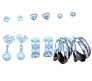 Fashion 6 Pairs Earrings Combo Set Latest Silver Stylish Design Western Stud Pearl Metal Hoop Hanging Wear for Women and Girls D3RS