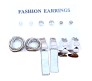 Fashion 6 Pairs Earrings Combo Set Latest Silver Stylish Design Western Stud Pearl Metal Hoop Hanging Wear for Women and Girls D5HS
