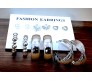 Fashion 6 Pairs Earrings Combo Set Latest Silver Stylish Design Western Stud Pearl Metal Hoop Hanging Wear for Women and Girls DBLS