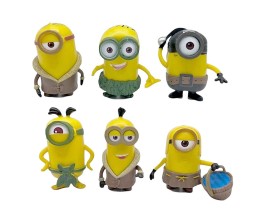 Set of 6 Minions Mini Action Figure Collectible Set Or Cake Topper Minion Decoration Merchandise Toy DBB