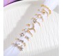 Adjustable Combo of 9 Knuckle Stackable Fashion Statement Gold Multi Finger Rings Set Boho Stylish Western for Women and Girls