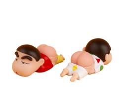10cm Shinchan Figurine Cartoon Action Figure Toys Funny for Boys & Girls PVC Car Dashboard Table Toy Set of 2