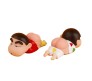 10cm Shinchan Figurine Cartoon Action Figure Toys Funny for Boys & Girls PVC Car Dashboard Table Toy Set of 2