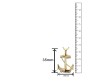 Anchor Shape Sailor Pendant Locket Necklace with Chain Accessory Jewellery Gold Plated for Men