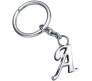 Stainless Steel Alphabet Letter A Metal Keychain Key Chain for Car Bikes Key Ring