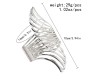 Adjustable Open Cuff Silver Fancy Bracelet Angel Wing Party Style Punk Wear for Girls and Women