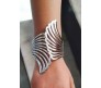 Adjustable Open Cuff Silver Fancy Bracelet Angel Wing Party Style Punk Wear for Girls and Women