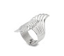 Adjustable Open Cuff Silver Fancy Bracelet Angel Wing Party Style Punk Wear for Girls and Women