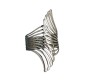 Adjustable Open Cuff Silver Fancy Bracelet Angel Wing Party Style Punk Wear for Girls and Women
