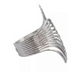 Adjustable Open Cuff Silver Fancy Bracelet Angel Wing Party Style Punk Wear for Girls and Women