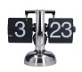 Retro Style Flip Clock with Gear Desk Shelf Classic Mechanical Digital Display Dynamic Flip Down Clock Battery Powered Home & Office Decor Silver D3
