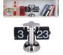 Retro Style Flip Clock with Gear Desk Shelf Classic Mechanical Digital Display Dynamic Flip Down Clock Battery Powered Home & Office Decor Silver D3
