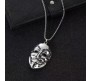 V For Vendetta Anonymous Mask Hacker Gamer Pendant Long Silver Necklace for Boys and Men
