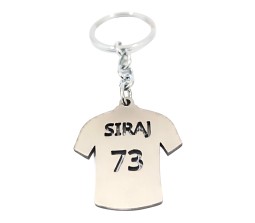 Siraj Cricket Jersey Cricketer Sports Metal Keychain Key Chain for Car Bikes Key Ring