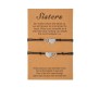 Friendship Bracelet Combo Set of 2 for Sisters Heart Shaped Best Friend Bracelet Fashion Silver Adjustable BFF Matching Bracelets Bands Jewellery Gift for Girls and Women