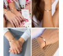 Friendship Bracelet Combo Set of 2 for Sisters Heart Shaped Best Friend Bracelet Fashion Silver Adjustable BFF Matching Bracelets Bands Jewellery Gift for Girls and Women
