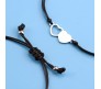 Friendship Bracelet Combo Set of 2 for Sisters Heart Shaped Best Friend Bracelet Fashion Silver Adjustable BFF Matching Bracelets Bands Jewellery Gift for Girls and Women