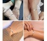 Friendship Bracelet Combo Set of 3 for Sisters Heart Shaped Best Friend Bracelet Fashion Silver Adjustable BFF Matching Bracelets Bands Jewellery Gift for Girls and Women