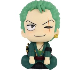 Anime 12cm One Piece Roronoa Zoro Set of 2 Action Figure Gear 5 Collectible for Anime Fans Figurine Multicolour