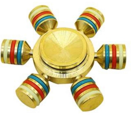 High Quality Six Side Detachable Gold Rainbow Hand Fidget Metal Spinner Long Time Rotation Ultraspeed Stress Relieve Focus Autism ADHD Toy For Kids and Adults Red