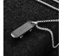Stainless Steel Skate Black with Jesus Cross Engraving Pendant 60cm Chain Stylish for Men