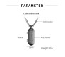 Stainless Steel Skate Black with Jesus Cross Engraving Pendant 60cm Chain Stylish for Men