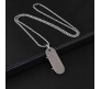 Stainless Steel Skate Black with Jesus Cross Engraving Pendant 60cm Chain Stylish for Men