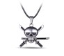 Anime Luffy One Piece Skull Sword Zoro Inspired Pendant Necklace Fashion Jewellery Accessory for Men and Women