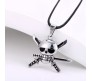 Anime Luffy One Piece Skull Sword Zoro Inspired Pendant Necklace Fashion Jewellery Accessory for Men and Women