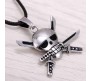 Anime Luffy One Piece Skull Sword Zoro Inspired Pendant Necklace Fashion Jewellery Accessory for Men and Women